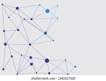 Abstract geometric connect lines and dots.Simple technology graphic background.Illustration Vector design Network and Connection concept.