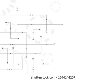 Abstract geometric connect lines and dots.Simple technology graphic background.Illustration Vector design Network and Connection concept.