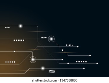 Abstract geometric connect lines and dots.Simple technology graphic background.Illustration Vector design Network and Connection concept.