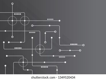 Abstract geometric connect lines and dots.Simple technology graphic background.Illustration Vector design Network and Connection concept.