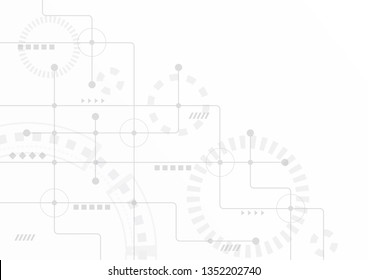 Abstract geometric connect lines and dots.Simple technology graphic background.Illustration Vector design Network and Connection concept.