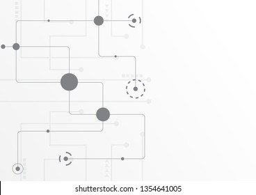 Abstract geometric connect lines and dots.Simple technology graphic background.Illustration Vector design Network and Connection concept.