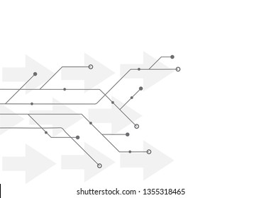 Abstract geometric connect lines and dots.Simple technology graphic background.Illustration Vector design Network and Connection concept.