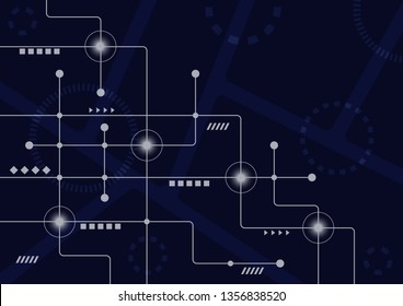 Abstract geometric connect lines and dots.Simple technology graphic background.Illustration Vector design Network and Connection concept.