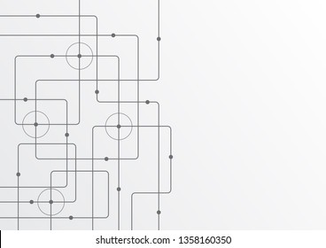 Abstract geometric connect lines and dots.Simple technology graphic background.Illustration Vector design Network and Connection concept.