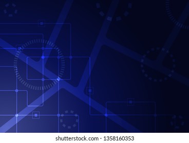 Abstract geometric connect lines and dots.Simple technology graphic background.Illustration Vector design Network and Connection concept.
