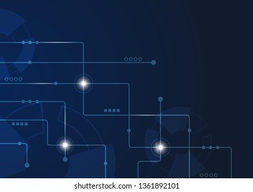 Abstract geometric connect lines and dots.Simple technology graphic background.Illustration Vector design Network and Connection concept.