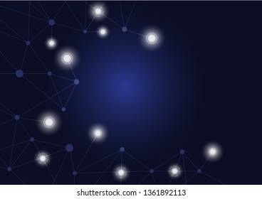 Abstract geometric connect lines and dots.Simple technology graphic background.Illustration Vector design Network and Connection concept.