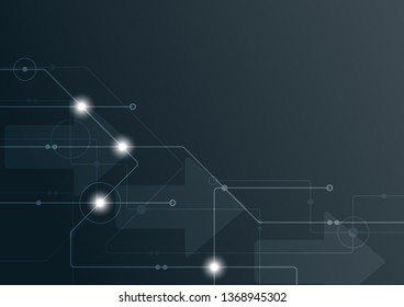 Abstract geometric connect lines and dots.Simple technology graphic background.Illustration Vector design Network and Connection concept.