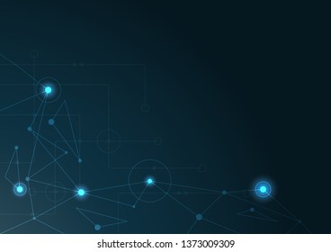 Abstract geometric connect lines and dots.Simple technology graphic background.Illustration Vector design Network and Connection concept.