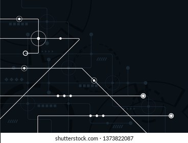 Abstract geometric connect lines and dots.Simple technology graphic background.Illustration Vector design Network and Connection concept.