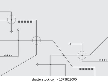 Abstract geometric connect lines and dots.Simple technology graphic background.Illustration Vector design Network and Connection concept.