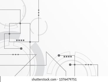 Abstract geometric connect lines and dots.Simple technology graphic background.Illustration Vector design Network and Connection concept.