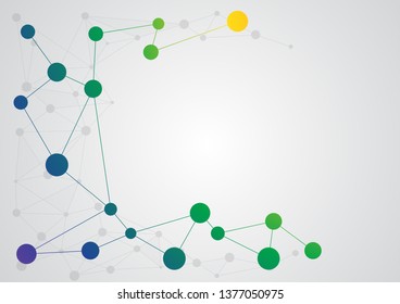 Abstract geometric connect lines and dots.Simple technology graphic background.Illustration Vector design Network and Connection concept.