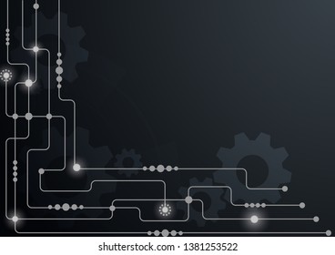 Abstract geometric connect lines and dots.Simple technology graphic background.Illustration Vector design Network and Connection concept.