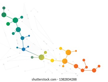 Abstract geometric connect lines and dots.Simple technology graphic background.Illustration Vector design Network and Connection concept.