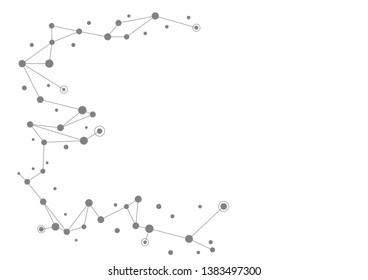 Abstract geometric connect lines and dots.Simple technology graphic background.Illustration Vector design Network and Connection concept.