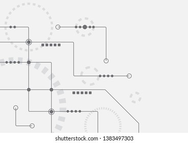 Abstract geometric connect lines and dots.Simple technology graphic background.Illustration Vector design Network and Connection concept.