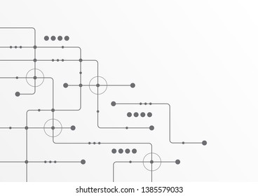 Abstract geometric connect lines and dots.Simple technology graphic background.Illustration Vector design Network and Connection concept.