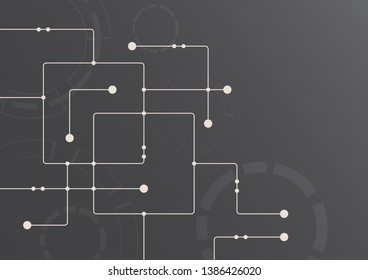 Abstract geometric connect lines and dots.Simple technology graphic background.Illustration Vector design Network and Connection concept.