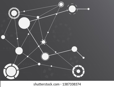 Abstract geometric connect lines and dots.Simple technology graphic background.Illustration Vector design Network and Connection concept.