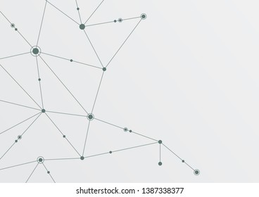 Abstract geometric connect lines and dots.Simple technology graphic background.Illustration Vector design Network and Connection concept.