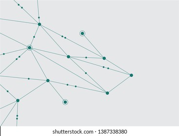 Abstract geometric connect lines and dots.Simple technology graphic background.Illustration Vector design Network and Connection concept.