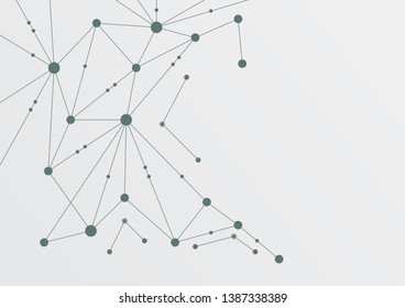 Abstract geometric connect lines and dots.Simple technology graphic background.Illustration Vector design Network and Connection concept.