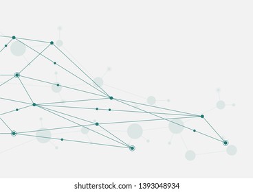 Abstract geometric connect lines and dots.Simple technology graphic background.Illustration Vector design Network and Connection concept.