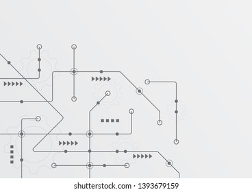 Abstract geometric connect lines and dots.Simple technology graphic background.Illustration Vector design Network and Connection concept.