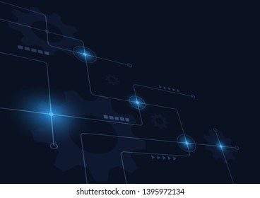 Abstract geometric connect lines and dots.Simple technology graphic background.Illustration Vector design Network and Connection concept.