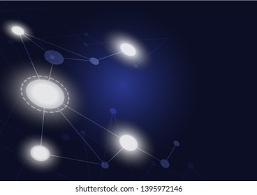 Abstract geometric connect lines and dots.Simple technology graphic background.Illustration Vector design Network and Connection concept.