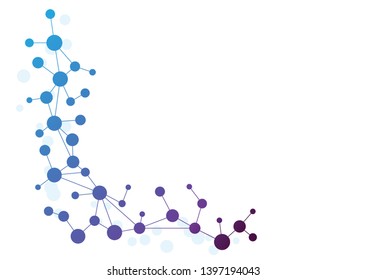 Abstract geometric connect lines and dots.Simple technology graphic background.Illustration Vector design Network and Connection concept.