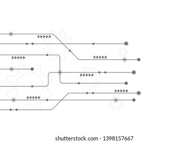 Abstract geometric connect lines and dots.Simple technology graphic background.Illustration Vector design Network and Connection concept.