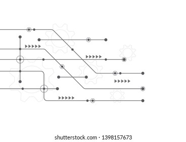 Abstract geometric connect lines and dots.Simple technology graphic background.Illustration Vector design Network and Connection concept.