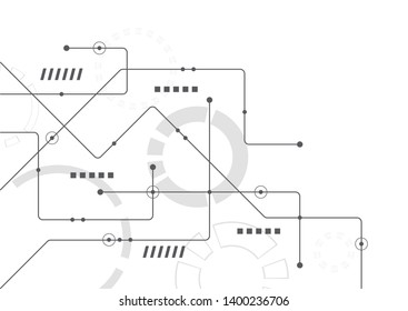 Abstract geometric connect lines and dots.Simple technology graphic background.Illustration Vector design Network and Connection concept.