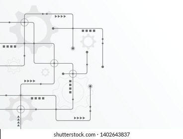 Abstract geometric connect lines and dots.Simple technology graphic background.Illustration Vector design Network and Connection concept.