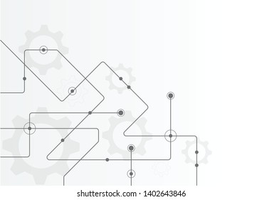 Abstract geometric connect lines and dots.Simple technology graphic background.Illustration Vector design Network and Connection concept.