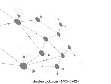 Abstract geometric connect lines and dots.Simple technology graphic background.Illustration Vector design Network and Connection concept.