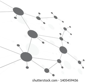 Abstract geometric connect lines and dots.Simple technology graphic background.Illustration Vector design Network and Connection concept.