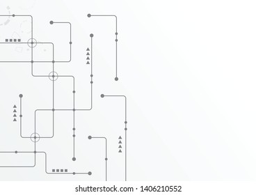 Abstract geometric connect lines and dots.Simple technology graphic background.Illustration Vector design Network and Connection concept.