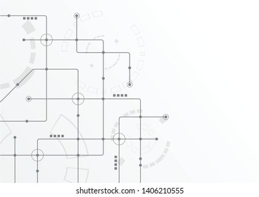Abstract geometric connect lines and dots.Simple technology graphic background.Illustration Vector design Network and Connection concept.