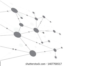 Abstract geometric connect lines and dots.Simple technology graphic background.Illustration Vector design Network and Connection concept.