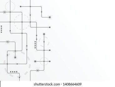 Abstrakte geometrische Verbindungslinien und -punkte.Einfache grafische Hintergrundtechnologie.Illustration Vektorillustration Design Network and Connection concept.