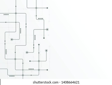Abstract geometric connect lines and dots.Simple technology graphic background.Illustration Vector design Network and Connection concept.