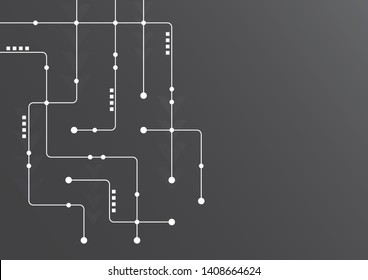 Abstract geometric connect lines and dots.Simple technology graphic background.Illustration Vector design Network and Connection concept.