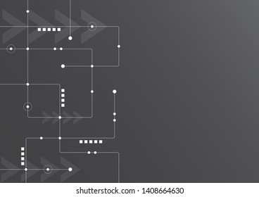 Abstract geometric connect lines and dots.Simple technology graphic background.Illustration Vector design Network and Connection concept.