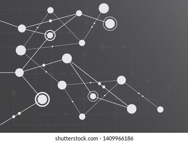 Abstract geometric connect lines and dots.Simple technology graphic background.Illustration Vector design Network and Connection concept.