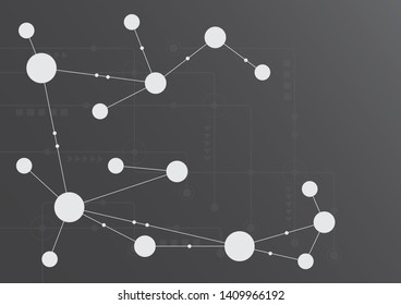 Abstract geometric connect lines and dots.Simple technology graphic background.Illustration Vector design Network and Connection concept.