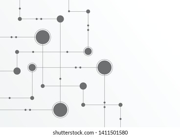 Abstract geometric connect lines and dots.Simple technology graphic background.Illustration Vector design Network and Connection concept.